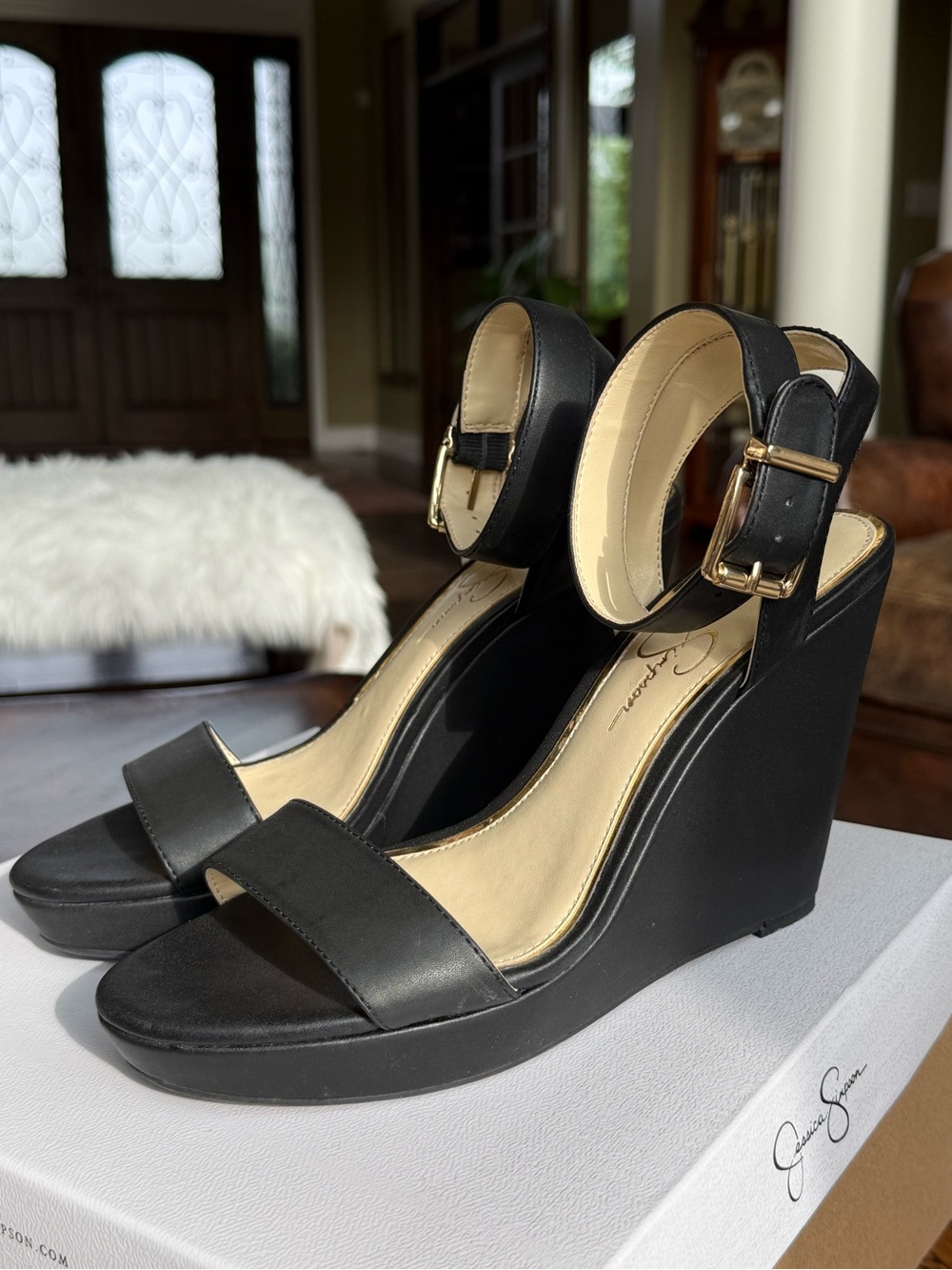 Jessica Simpson platform wedge sandals